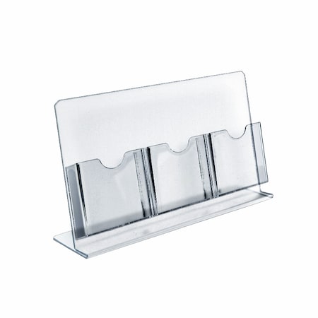 Azar Displays Three-Pocket Slant-Back Brochure Holder, PK2 222976